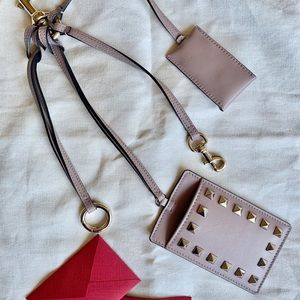 Valentino Rockstud Keychain Cardcase Holder